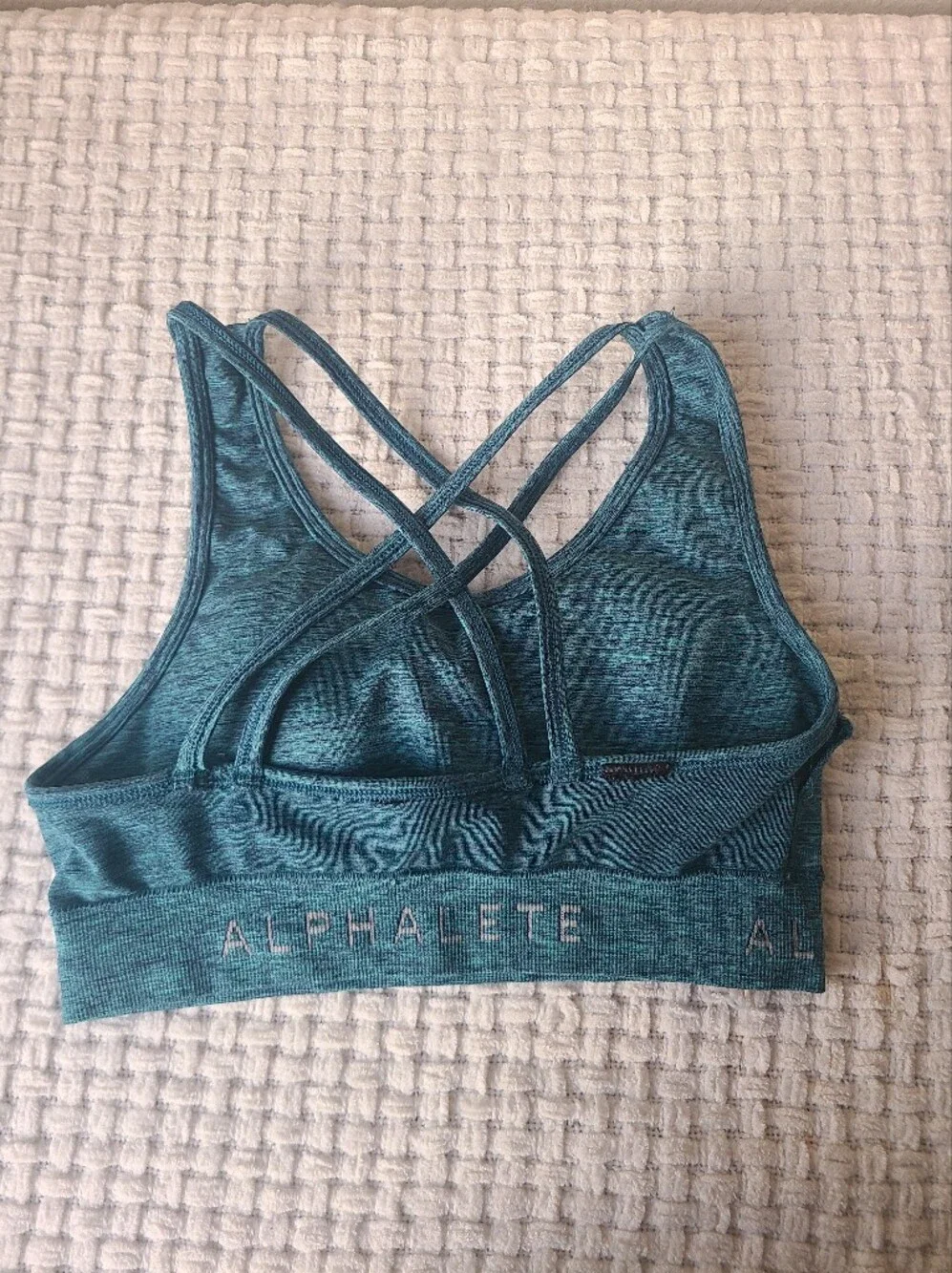 Alphalete Teal Crisscross Sports Bra - Women's Size S